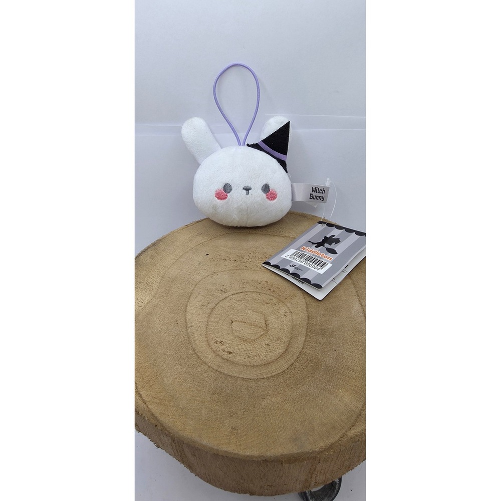Kiddleton Fukuya Witch Bunny Plush Mascot Keychain White Halloween Charm NWT